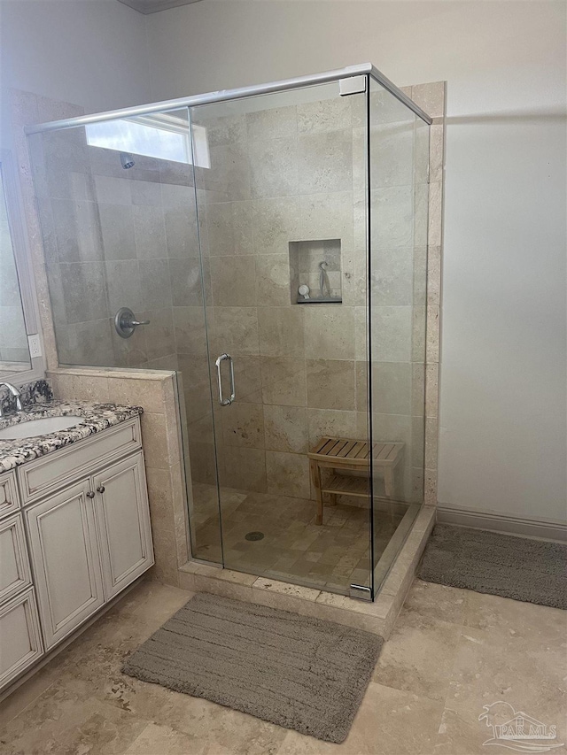 5350 Pale Moon Dr, Pensacola, FL 32507 - full bath with vanity and a shower stall