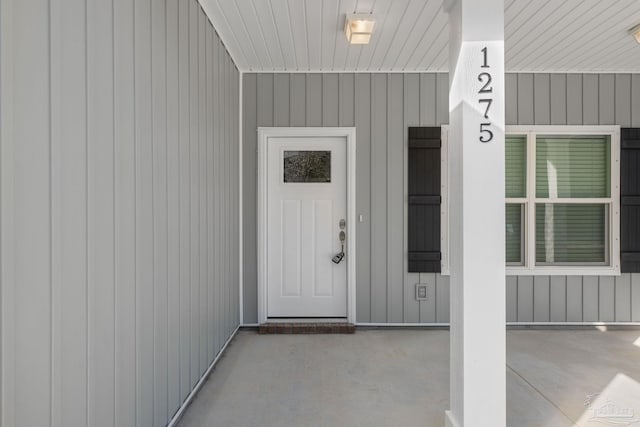 view of doorway to property