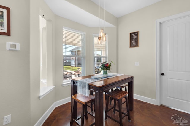 view of dining space