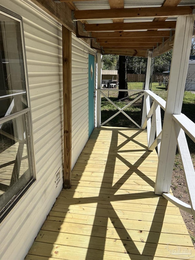 view of wooden deck