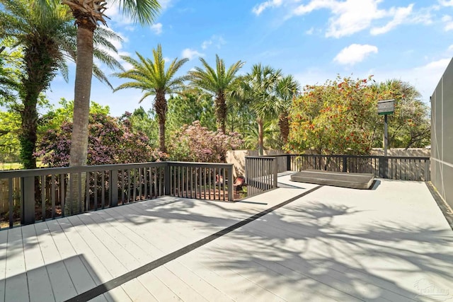 view of wooden terrace