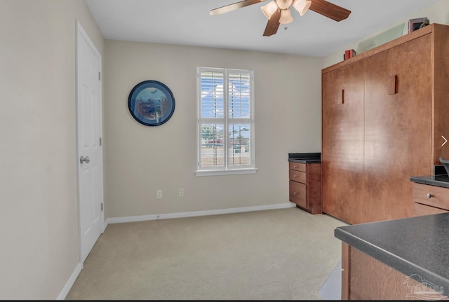 1707 Cedrus Ln, Pensacola, FL 32514 - home office with ceiling fan and light colored carpet