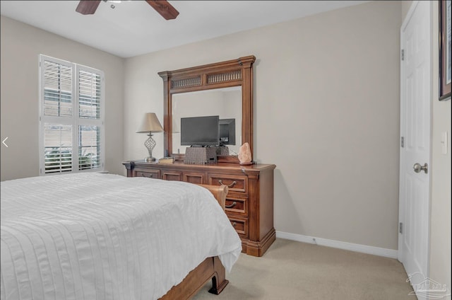 1707 Cedrus Ln, Pensacola, FL 32514 - bedroom featuring light colored carpet and a ceiling fan