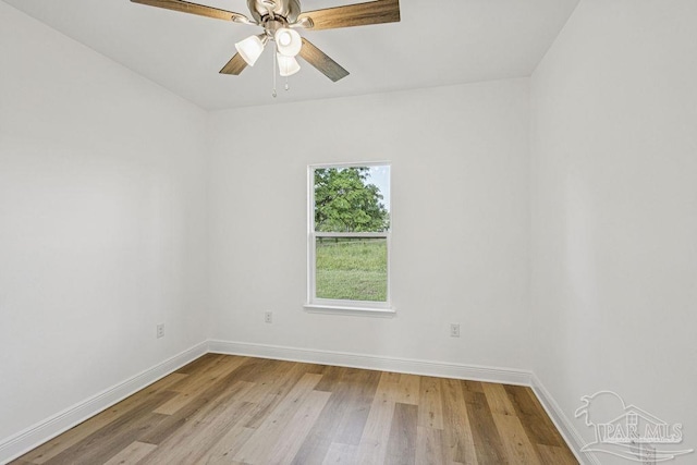 605 Ard Field Rd, Jay, FL 32565 - spare room featuring wood finished floors, baseboards, and ceiling fan
