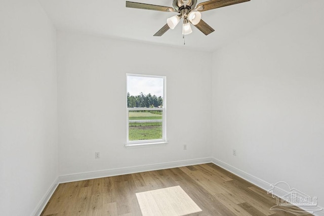 605 Ard Field Rd, Jay, FL 32565 - empty room featuring light wood-type flooring, baseboards, and a ceiling fan