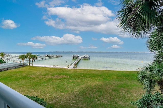 exterior space with a boat dock