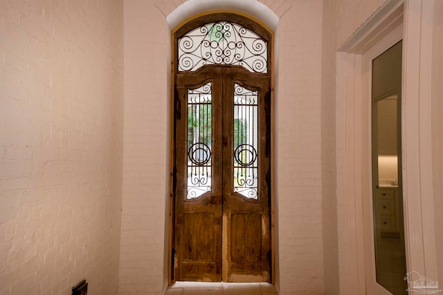 interior space with french doors