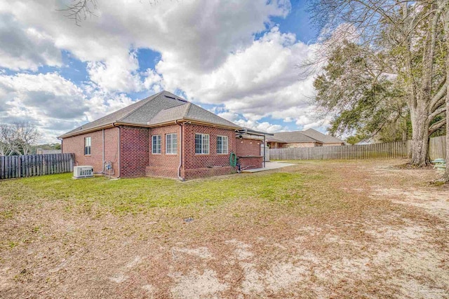 view of property exterior featuring a lawn