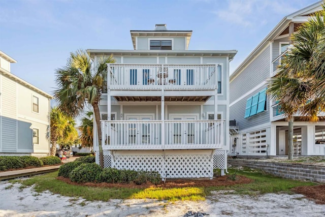 exterior space featuring a wooden deck