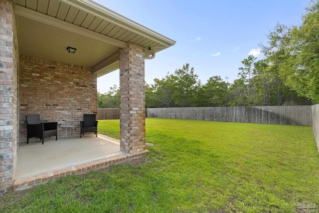 view of yard with a patio