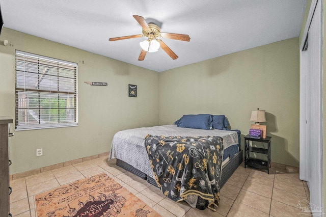 2762 Christine St, Pensacola, FL 32526 - bedroom featuring light tile patterned flooring and a ceiling fan