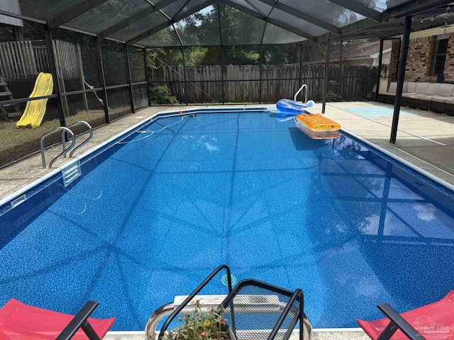 2762 Christine St, Pensacola, FL 32526 - view of swimming pool with a patio and a lanai
