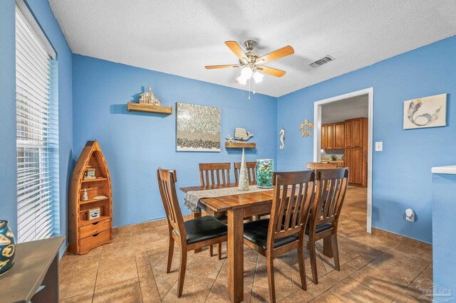 2762 Christine St, Pensacola, FL 32526 - dining room with ceiling fan and a textured ceiling