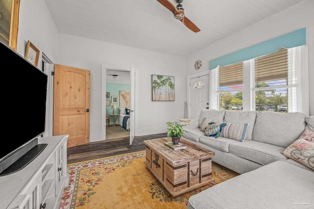 1220 E Cervantes, Pensacola, FL 32501 - living room with ceiling fan and light wood-type flooring