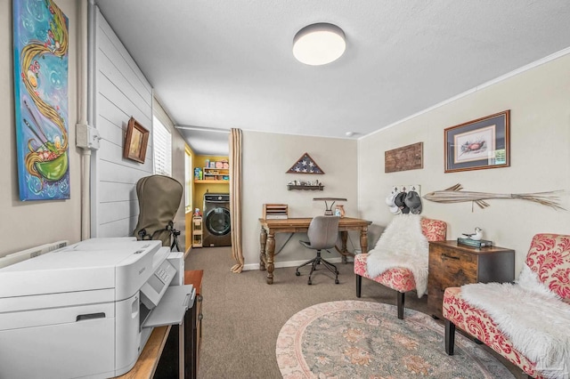 1220 E Cervantes, Pensacola, FL 32501 - carpeted home office featuring baseboards and crown molding