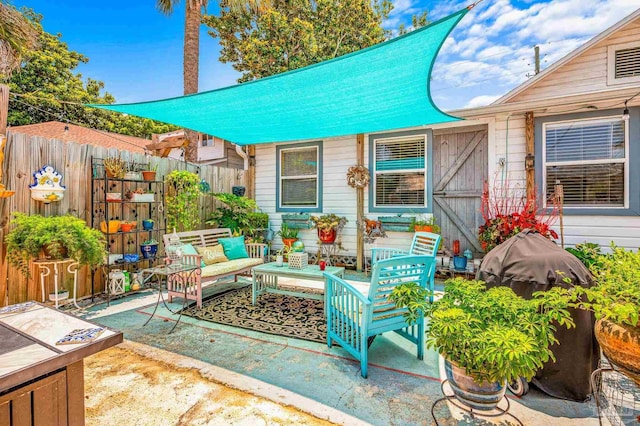 1220 E Cervantes, Pensacola, FL 32501 - view of patio with outdoor lounge area