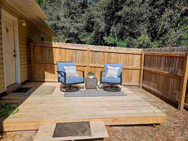 view of wooden deck