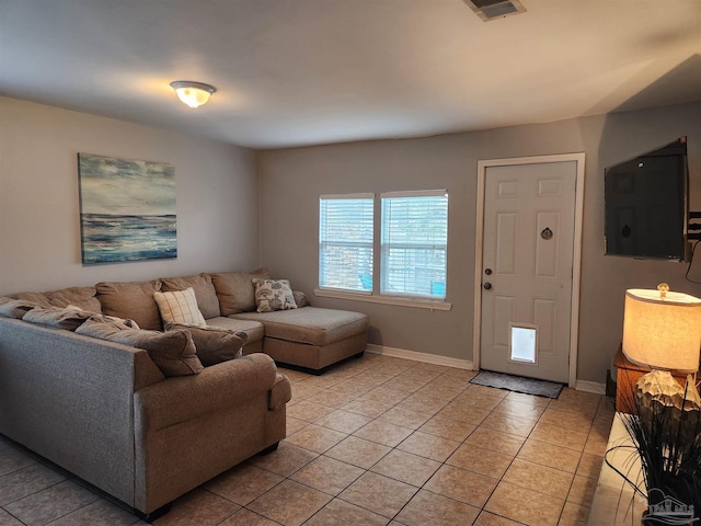 3382 Green Briar Cir, Gulf Breeze, FL 32563 - living room with light tile patterned flooring and baseboards