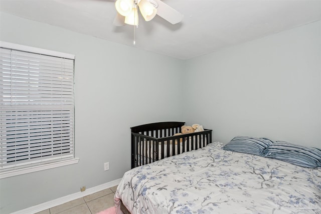 3382 Green Briar Cir, Gulf Breeze, FL 32563 - bedroom with tile patterned floors and ceiling fan