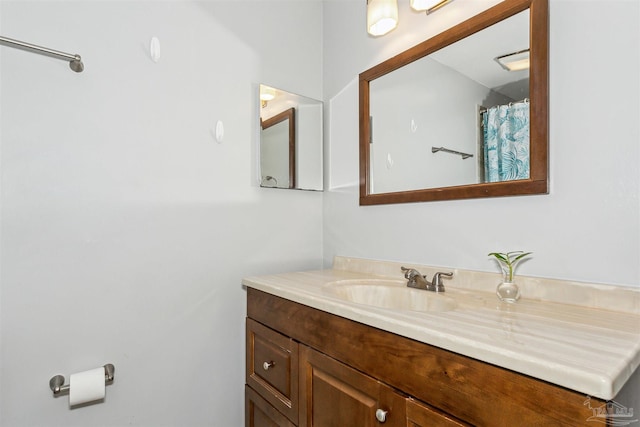 3382 Green Briar Cir, Gulf Breeze, FL 32563 - bathroom featuring vanity and a shower with curtain