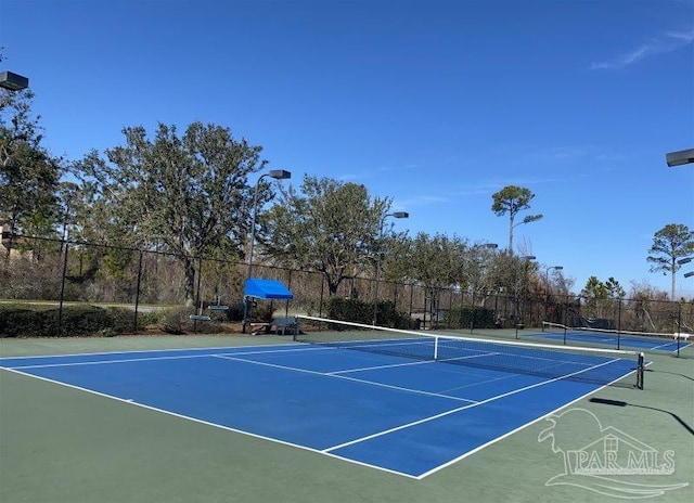 14379 Cordgrass Ln, Pensacola, FL 32507 - view of tennis court with community basketball court and fence