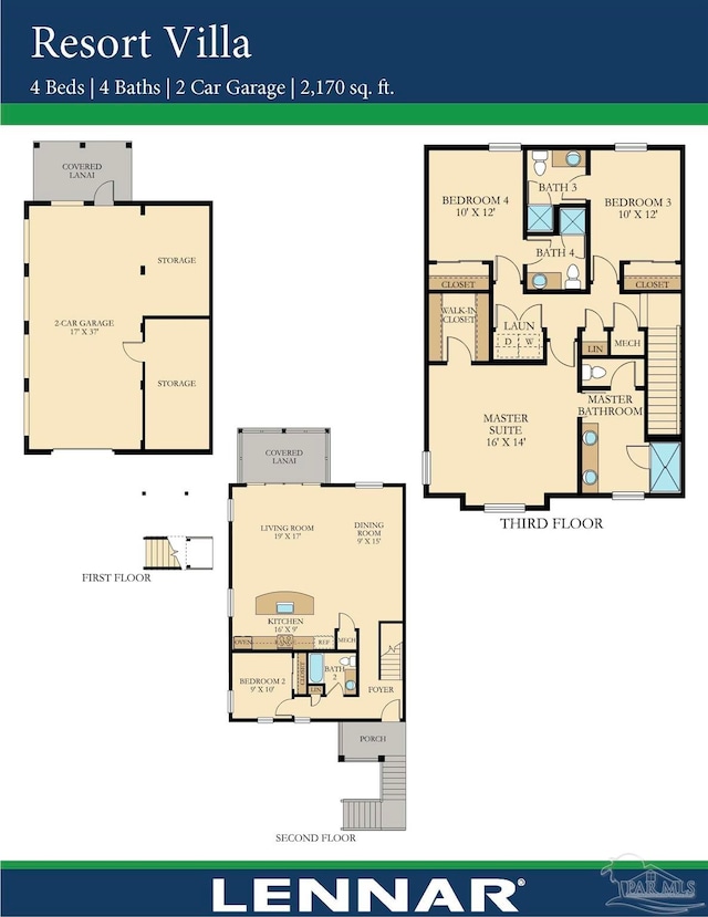 14379 Cordgrass Ln, Pensacola, FL 32507 - floor plan