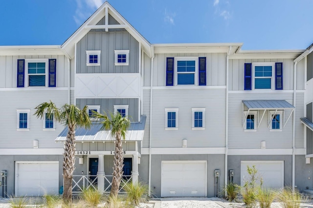 view of property with a garage