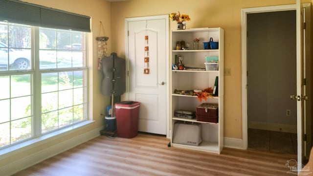 mudroom featuring light hardwood / wood-style floors