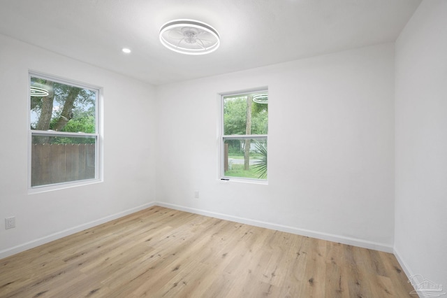 empty room featuring light hardwood / wood-style floors