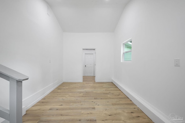 interior space with light hardwood / wood-style flooring