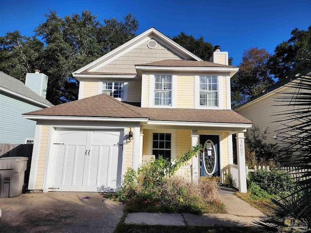 view of front property featuring a porch