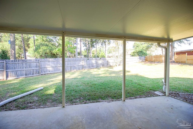 view of yard with a patio
