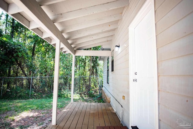 wooden deck with fence