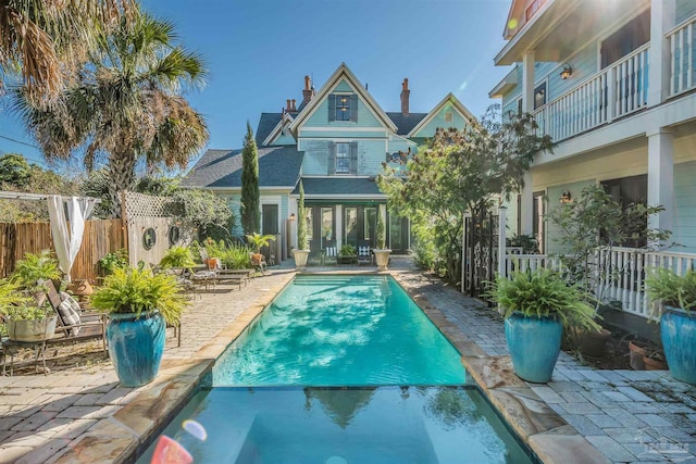 view of pool with a patio area