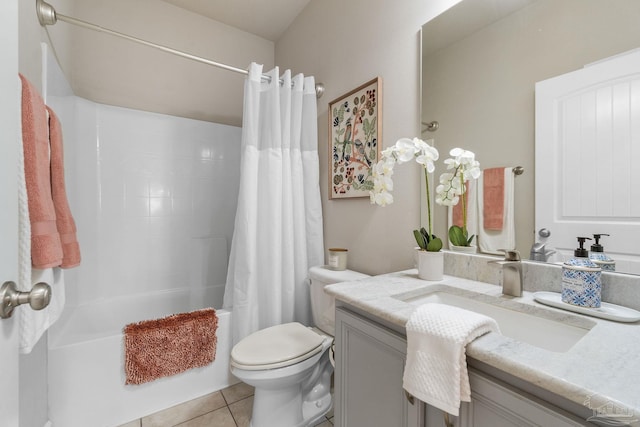 1777 Waterford Sound Blvd, Gulf Breeze, FL 32563 - full bathroom with vanity, toilet, shower / tub combo, and tile patterned flooring
