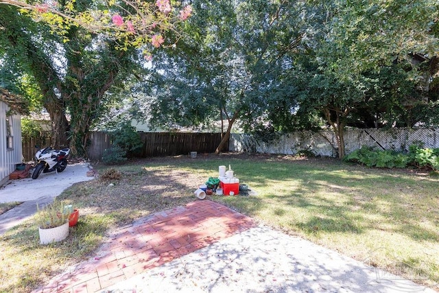 view of yard with a patio