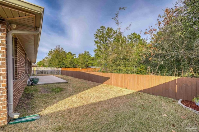 view of yard featuring a patio