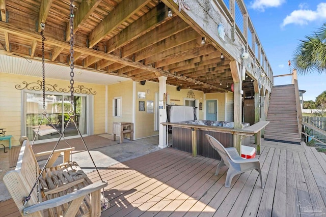 1113 Via Deluna Dr, Pensacola Beach, FL 32561 - deck featuring outdoor dry bar