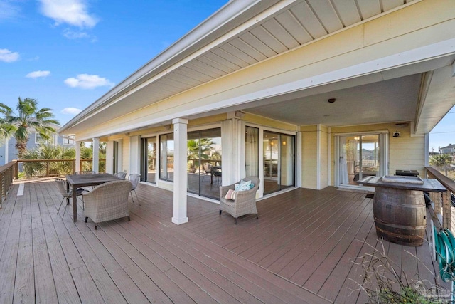 1113 Via Deluna Dr, Pensacola Beach, FL 32561 - deck with outdoor dining space