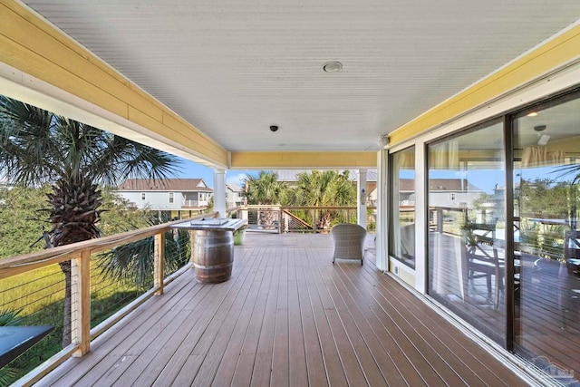 view of wooden deck