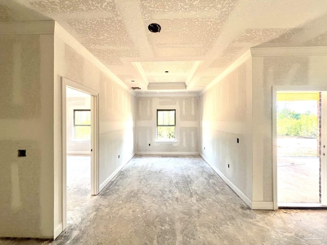 6621 Rocky Shores Rd, Milton, FL 32583 - spare room featuring crown molding, a raised ceiling, and baseboards