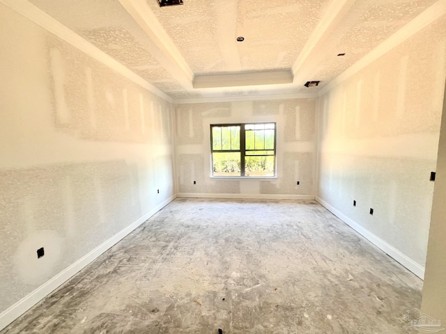 6621 Rocky Shores Rd, Milton, FL 32583 - unfurnished room with a raised ceiling, ornamental molding, and a textured ceiling