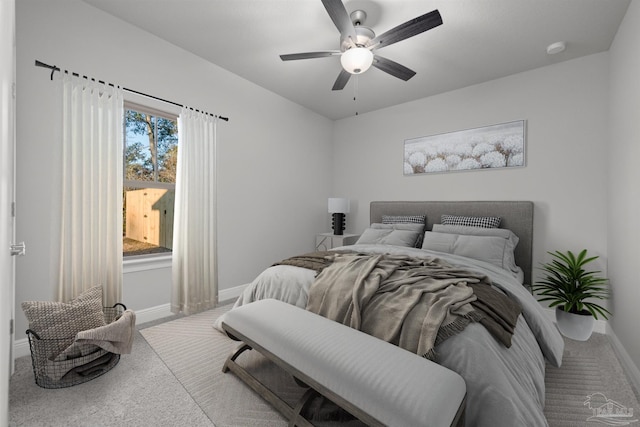 6621 Rocky Shores Rd, Milton, FL 32583 - bedroom featuring baseboards, carpet, and ceiling fan