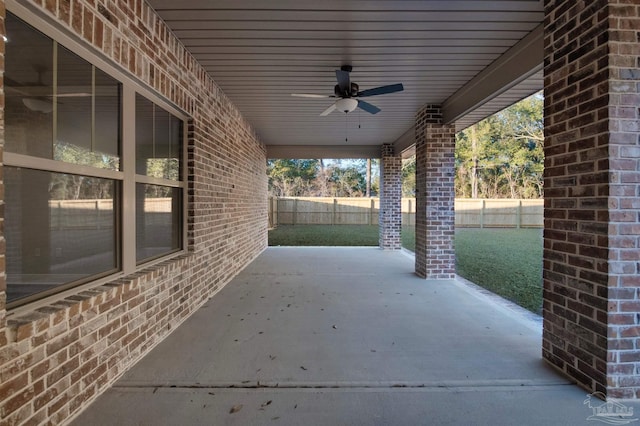 6621 Rocky Shores Rd, Milton, FL 32583 - view of patio featuring a ceiling fan