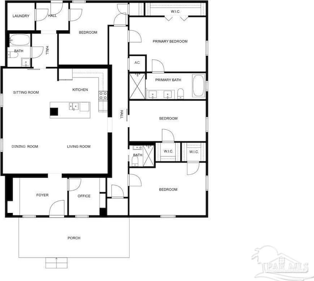 2512 N 8th Ave, Pensacola, FL 32503 - floor plan / room layout