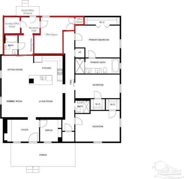 2512 N 8th Ave, Pensacola, FL 32503 - floor plan / room layout