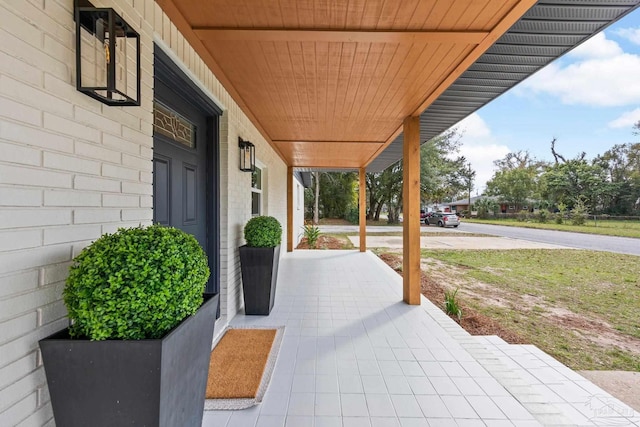 view of patio with covered porch