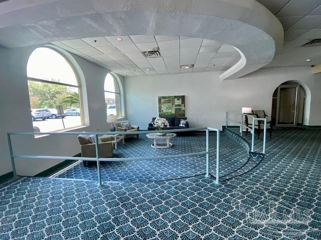 building lobby featuring visible vents