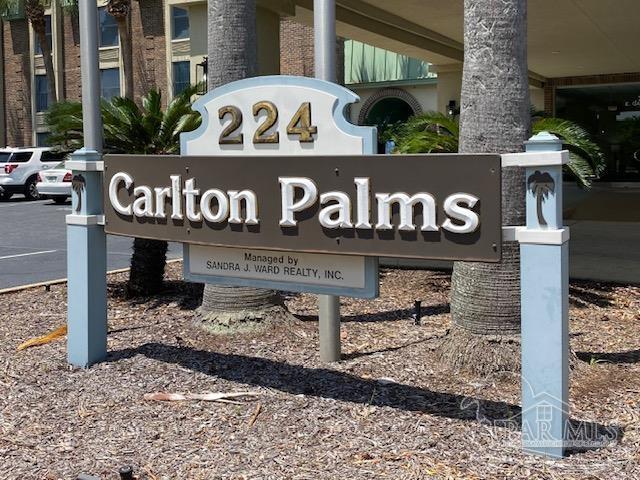 view of community sign
