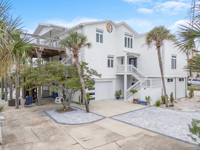 view of property with a garage